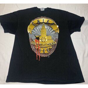 VTG Ice-T Body Count Shirt Mens XL Cop Killer Badge Bullethole 1992 Rap Metal